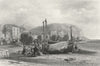 SUSSEX. Hastings. Finden. WH Bartlett Creswick 1842 old antique print picture