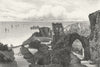 SUSSEX. Hastings Castle. Barbner sepia 1895 old antique vintage print picture