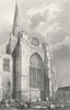 SUSSEX. Chichester Cathedral south Transept 1836 old antique print picture