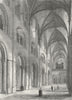 SUSSEX. Chichester Cathedral Nave 1836 old antique vintage print picture