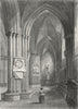 SUSSEX. Chichester Cathedral North Aisle 1836 old antique print picture