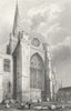 SUSSEX. Chichester Cathedral south Transept 1836 old antique print picture