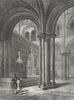 SUSSEX. Chichester Cathedral Presbytery 1836 old antique vintage print picture