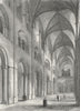 SUSSEX. Chichester Cathedral Nave 1836 old antique vintage print picture