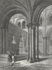 SUSSEX. Chichester Cathedral Presbytery 1860 old antique vintage print picture