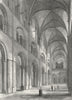SUSSEX. Chichester Cathedral Nave 1860 old antique vintage print picture