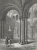 SUSSEX. Chichester Cathedral Presbytery 1860 old antique vintage print picture