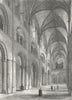 SUSSEX. Chichester Cathedral Nave 1860 old antique vintage print picture