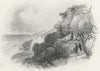 SUSSEX. Lovers Seat, Fairlight. HARWOOD 1840 old antique vintage print picture