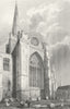 SUSSEX. Chichester Cathedral south Transept 1836 old antique print picture