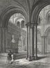 SUSSEX. Chichester Cathedral Presbytery 1836 old antique vintage print picture