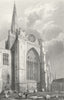 SUSSEX. Chichester Cathedral south Transept 1851 old antique print picture