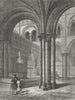 SUSSEX. Chichester Cathedral Presbytery 1851 old antique vintage print picture