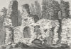 SUSSEX. Inside of Verdley Castle. Grose 1783 old antique vintage print picture