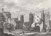 SUSSEX. Inner view & gate of Bodiam Castle. Grose 1783 old antique print