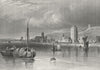 GERMANY. Oberlanstein. Tombleson river boats 1830 old antique print picture