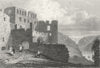GERMANY. Ruins, Rheinfels. Tombleson ruins 1830 old antique print picture