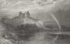 GERMANY. Ruins, Burkheim. Tombleson boats 1830 old antique print picture