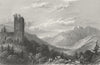 GERMANY. Ruins, Walterspurg. Tombleson 1830 old antique vintage print picture