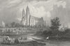 GERMANY. Spires. Tombleson Horse & Cart Dog boats 1830 old antique print