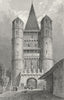 SWITZERLAND. St Pauls gate, Basel. Germany. Tombleson 1830 old antique print