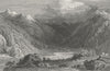 GERMANY. Middle Rhine, valley of Curlim. Tombleson 1830 old antique print
