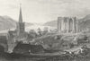 GERMANY. Bacharach & St Werner's Chapel. Tombleson 1830 old antique print
