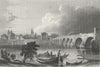 GERMANY. Moselle bridge, Koblenz. COBLENZ. Tombleson 1830 old antique print