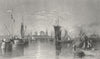 GERMANY. Cologne, Koln. Tombleson river boats 1830 old antique print picture