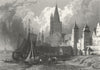 GERMANY. St Martins Church Cologne. Tombleson 1830 old antique print picture