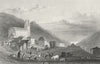 GERMANY. Convent of Disentis. Tombleson cows 1830 old antique print picture