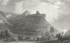GERMANY. Convent Pfeffers. Horse coach 1830 old antique vintage print picture