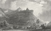GERMANY. Convent Pfeffers. Horse coach 1830 old antique vintage print picture