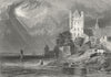 GERMANY. Eldfeld. Tombleson building river 1830 old antique print picture