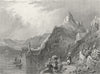 GERMANY. Braubach & Marksburgh. Tombleson boats 1830 old antique print picture