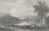 GERMANY. Ferry Oberried. Tombleson Horse & cart 1830 old antique print picture