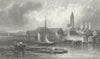 GERMANY. Friedrichshafen. Tombleson boats raft 1830 old antique print picture