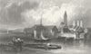 GERMANY. Friedrichshafen. Tombleson boats raft 1830 old antique print picture