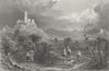 GERMANY. Ruins, Godesberg. Tombleson ruins 1830 old antique print picture