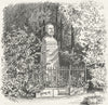 ZURICH. Zollinger-Denkmal in botanischen Garten 1879 old antique print picture