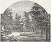 ZURICH. Gessner-Denkmal Platzpromenade 1879 old antique vintage print picture