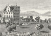 ZURICH. Die Au. Weber 1879 old antique vintage print picture