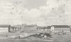 PARIS. Abattoir, Montmartre. France. Pugin, cows 1828 old antique print