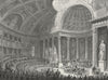 PARIS. Chambre Pairs, Proces Polignac, Peyronnet  1828 old antique print