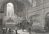 FRANCE. Chapelle Calvaire, Eglise St Roche. praying 1834 old antique print