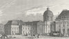PARIS. Palais L'Institut. horse coach dog 1828 old antique print picture