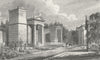 PARIS. Pere Lachaise. France. Pugin 1828 old antique vintage print picture