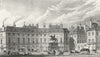 PARIS. Place Victoires. Pugin Carriages Statue 1828 old antique print picture