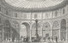 PARIS. Rotonde, Passage Colbert. Children 1828 old antique print picture