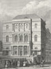 PARIS. Theatre L'ambigu Comique. horse coach 1828 old antique print picture
